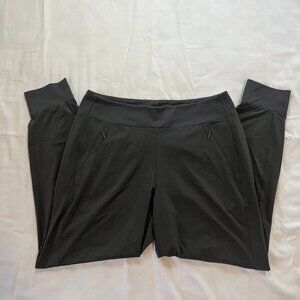 Athleta Dark Gray 7/8 Cropped Lightweight High Waist Athletic Pants | Size 12